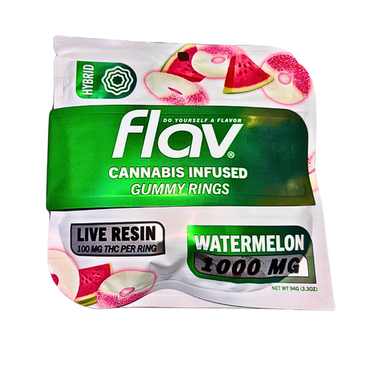 FLAV "WATERMELON" SOUR GUMMY BELTS; 1000mg per pack 
