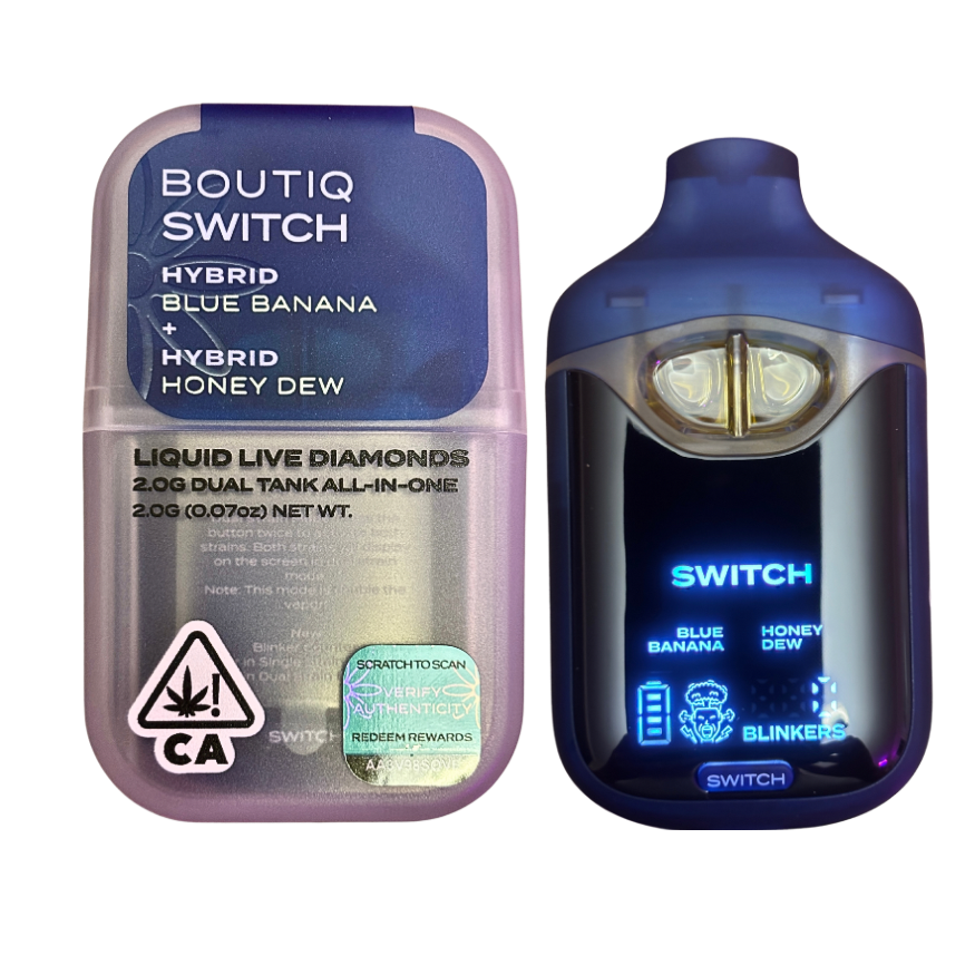BOUTIQ SWITCH V4 "BLUE BANANA" x "HONEY DEW" 2G DUAL TANK DISPOSABLE