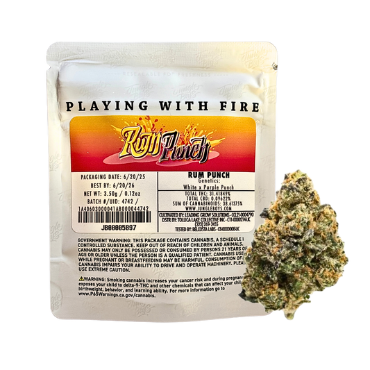 JUNGLE BOYS "RUM PUNCH" CANNABIS FLOWER; HYBRID STRAIN
