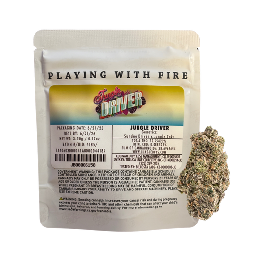 JUNGLE BOYS "JUNGLE DRIVER" CANNABIS FLOWER; HYBRID STRAIN 