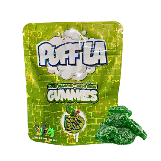 Puff LA Green Apple Gummies; Indica effects