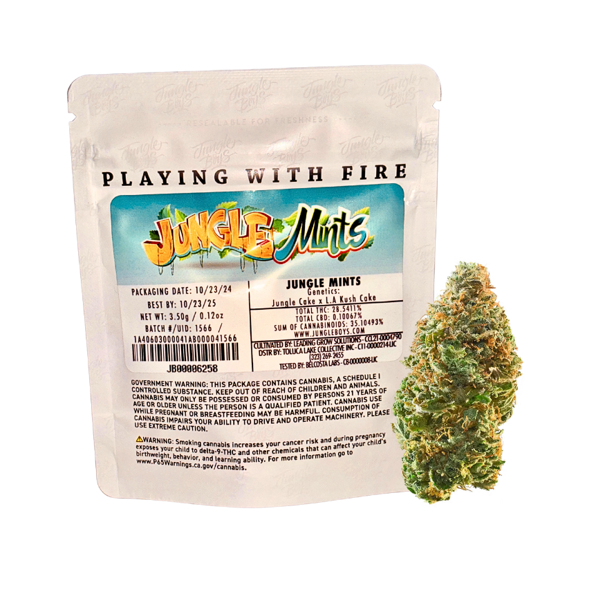 JUNGLE BOYS JUNGLE MINTS HYBRID STRAIN 3.5G $50