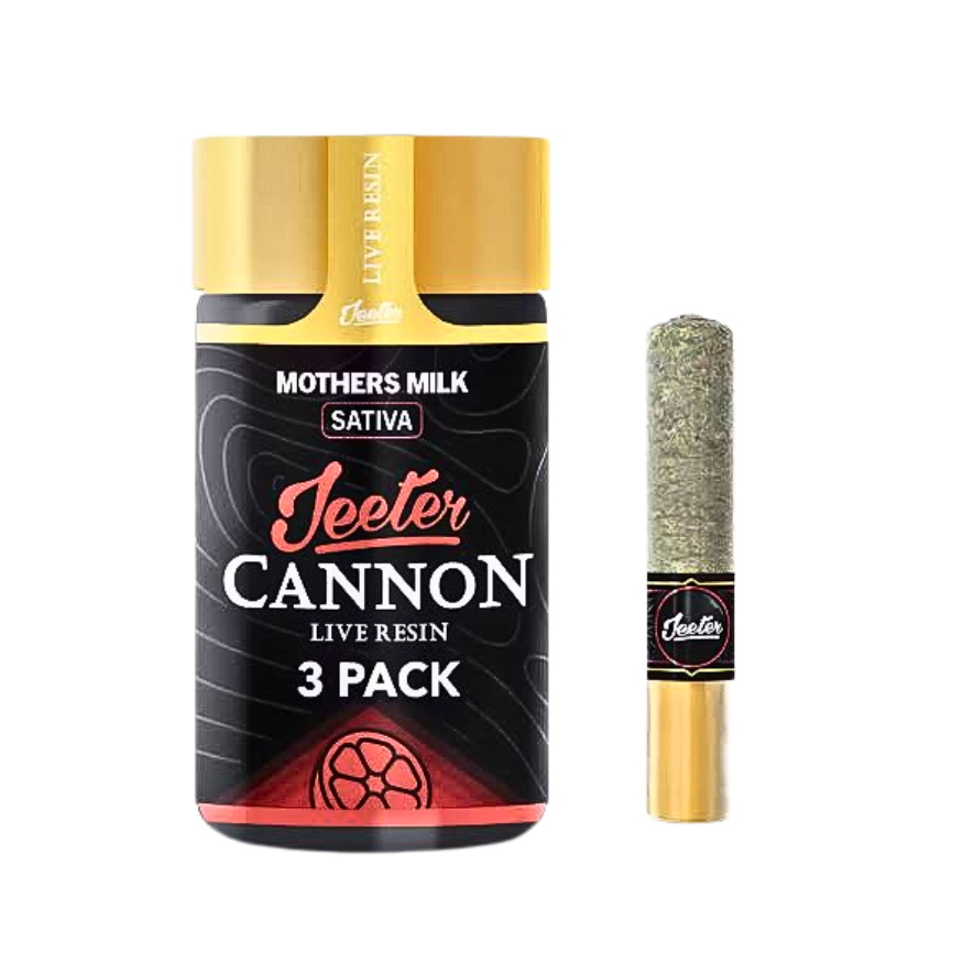 Jeeter Cannon Mothers Milk sativa live rosin jar Jeeter Cannon Mothers Milk on a transparent background