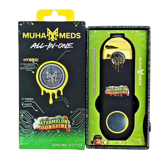 MUHA MEDS “WATERMELON MOONSHINE” 2G DISPOSABLE; HYBRID STRAIN 