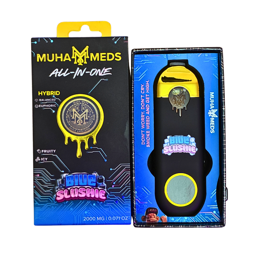 MUHA MEDS “BLUE SLUSHIE” 2G DISPOSABLE; HYBRID STRAIN