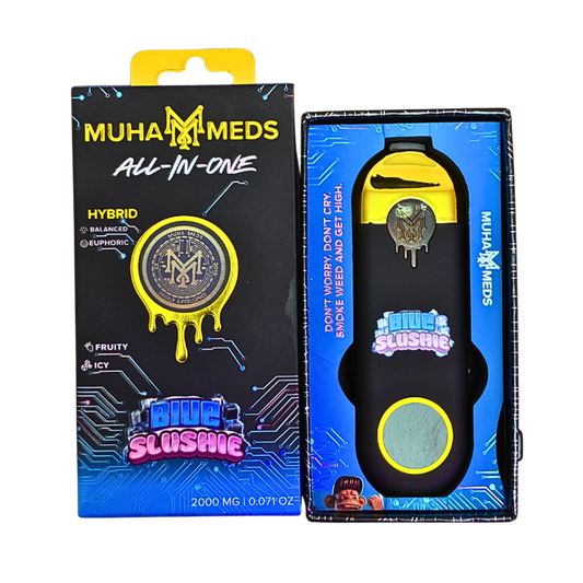 MUHA MEDS “BLUE SLUSHIE” 2G DISPOSABLE; HYBRID STRAIN