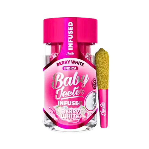 baby jeeter baary whiteindica infused pre-roll 5 pack jar