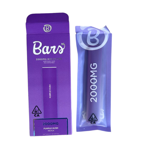 BARS XL 2G INDICA PURPLE KUSH DISPOSABLE VAPE PEN