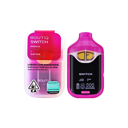 BOUTIQ SWITCH V4 LIME HAZE X PINK Z DUAL CHAMBER 2G DISPOSABLE