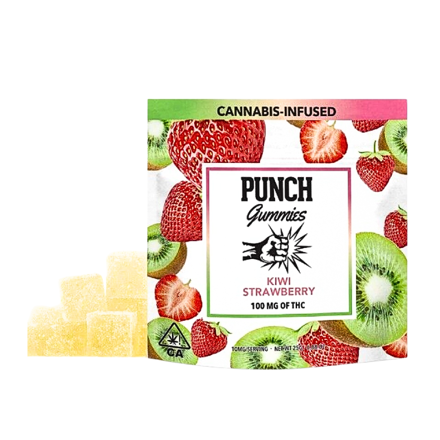 PUNCH THC INFUSED GUMMIES KIWI STRAWBERRY, HYBRID EFFECTS