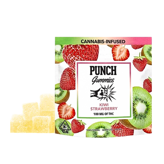 PUNCH THC INFUSED GUMMIES KIWI STRAWBERRY, HYBRID EFFECTS