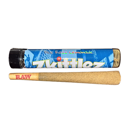 NINE LIVEZ x 51/50 "BLUE RAZZ LEMONADE"1.3G INFUSED PRE-ROLL ZKITTLES EDITION; HYBRID STRAIN
