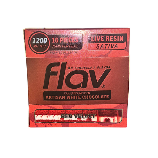 FLAV RED VELVET LIVE RESIN INFUSED ARTISAN CHOCOLATE BAR