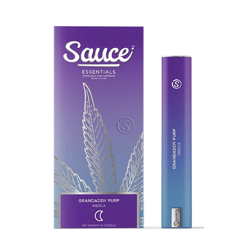 SAUCE ESSENTIAL 1G DISPOSABLE VAPE PEN GRANDADDY PURP INDICA STRIAN