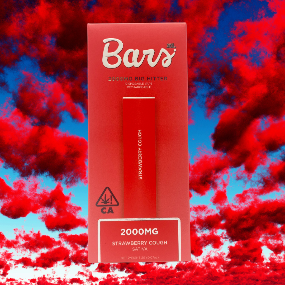 2 GRAM BARS XL SATIVA STRAWBERRY COUGH DISPOSABLE VAPE PEN