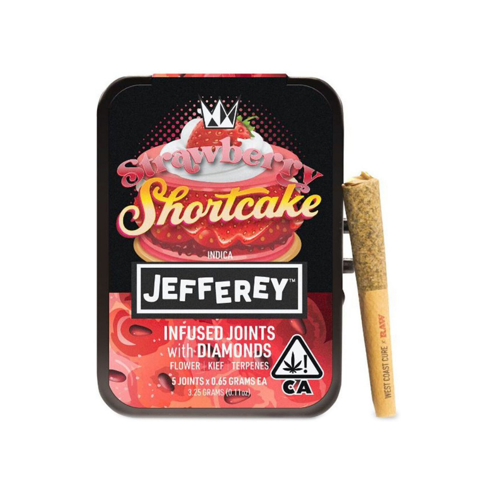 THE JEFFEREY STRAWBERRY SHORTCAKE INDICA INFUSED PRE-ROLL PACK