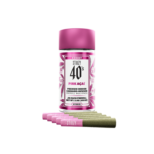 Stiiizy 40's 'Pink Acai' infused pre-roll multi-pack, hybrid strain