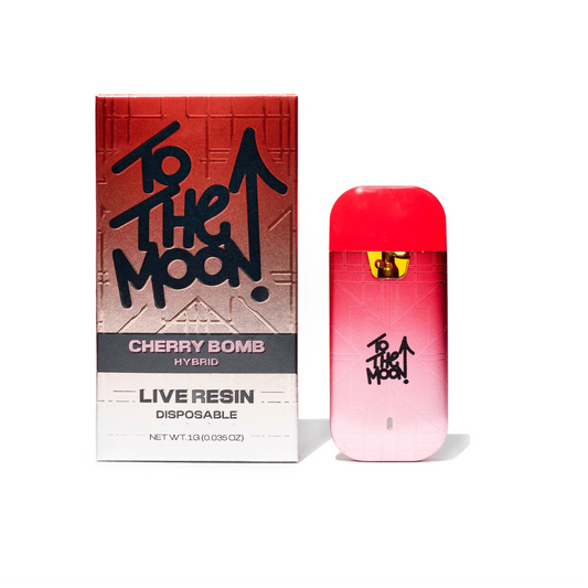 TO THE MOON CHERRY BOMB LIVE RESIN 1G DISPOSABLE VAPE