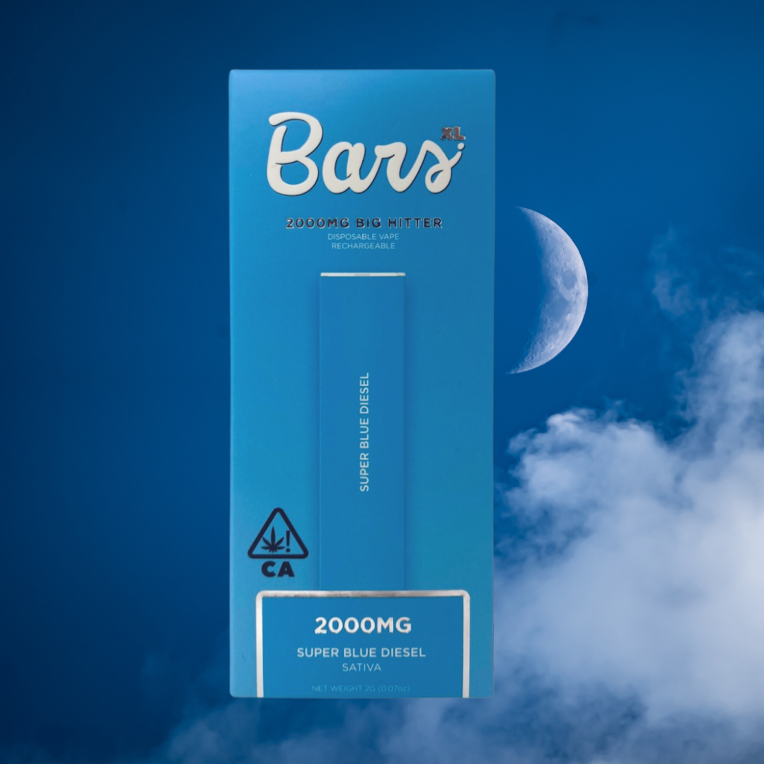 BARS XL 2 GRAM DISPOSABLE VAPE PEN SATIVA SUPER BLUE DIESEL