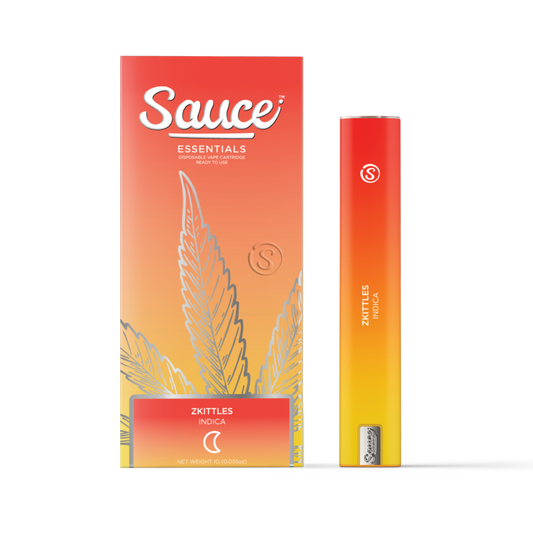 sauce essentials 1g disposable vape pen zkittles indica